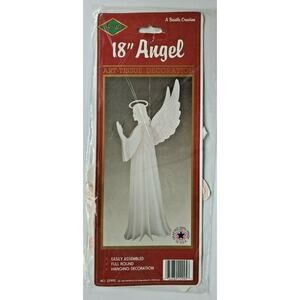 1988 Beistle 18" Angel Art Tissue Decoration New In Packaging